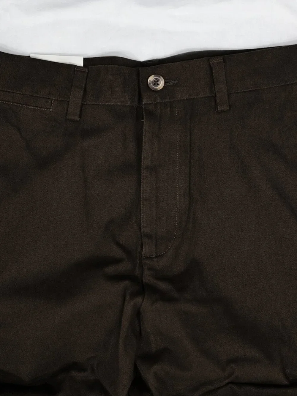Croft & Barrow dark brown classic fit flat front chinos size 33x29 NWT